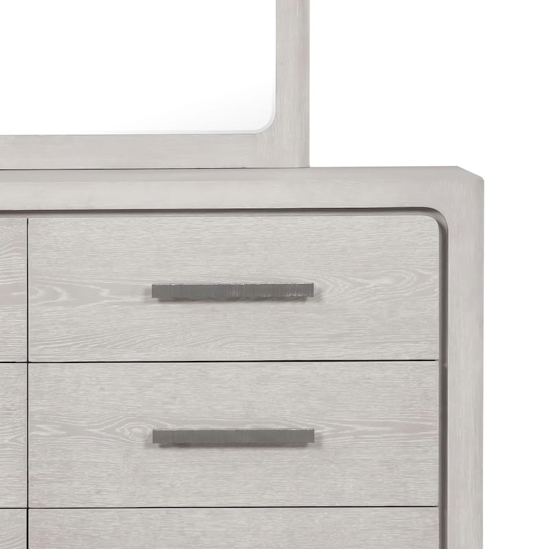 Furniture of America Sorelle Modern 2-piece Solid Wood Dresser and Mirror Set