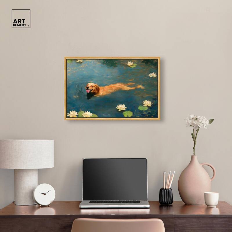 Pond Pup II Canvas by Art Remedy
