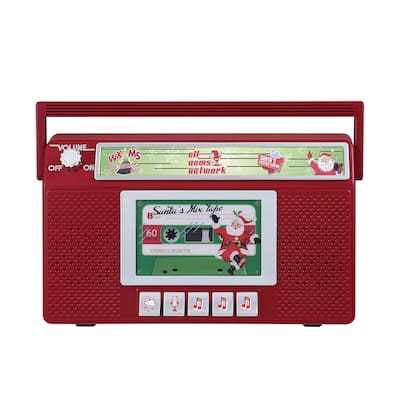 10 in. Santa's Boom Box Radio