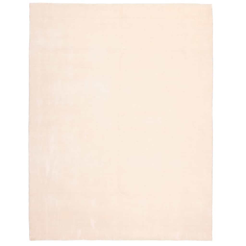 ECARPETGALLERY Hand Loomed Ananda White Viscose, Wool Rug - 8'0 x 10'0