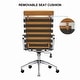 preview thumbnail 32 of 30, LUXMOD® Office Chair Faux Leather Gold Frame Adjustable and Swivel