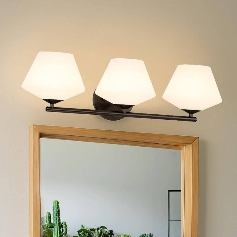 Hunter Celestial Valley 3 Light Bathroom Vanity Light - Contemporary, Modern, Damp-Rated! - Matte Black