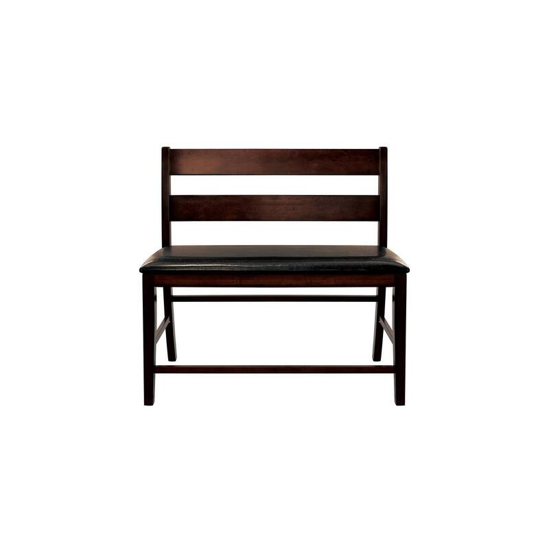 Dewitt Dark Brown Faux Leather Counter Height Set