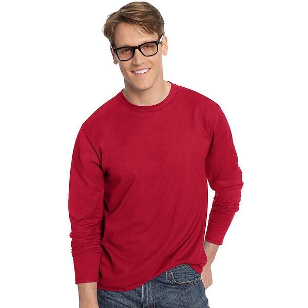 Hanes Tagless Nano-T Mens Long-Sleeve Tee