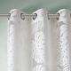 preview thumbnail 13 of 32, Madison Park Leilani Palm Leaf Burnout Window Curtain Sheer