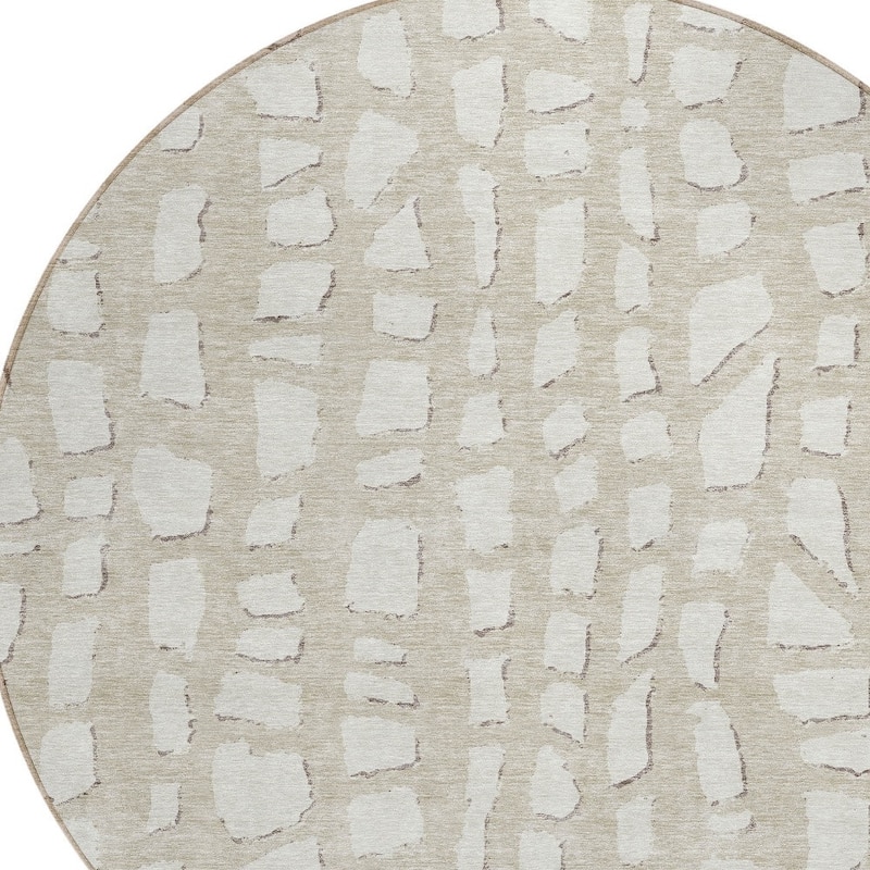 HomeRoots Abstract Transitional Rectangle Outdoor Rug
