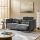 preview thumbnail 4 of 25, Ramon Modern Wall-hugging Power Reclining Sofa with USB Ports and Power Headrest and Extended Footrest by HULALA HOME Grey