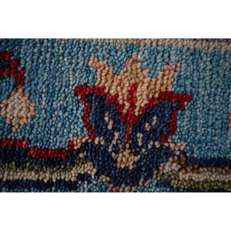 Oushak Indian Area Rug Handmade Wool Carpet - 8'1"x 9'7"