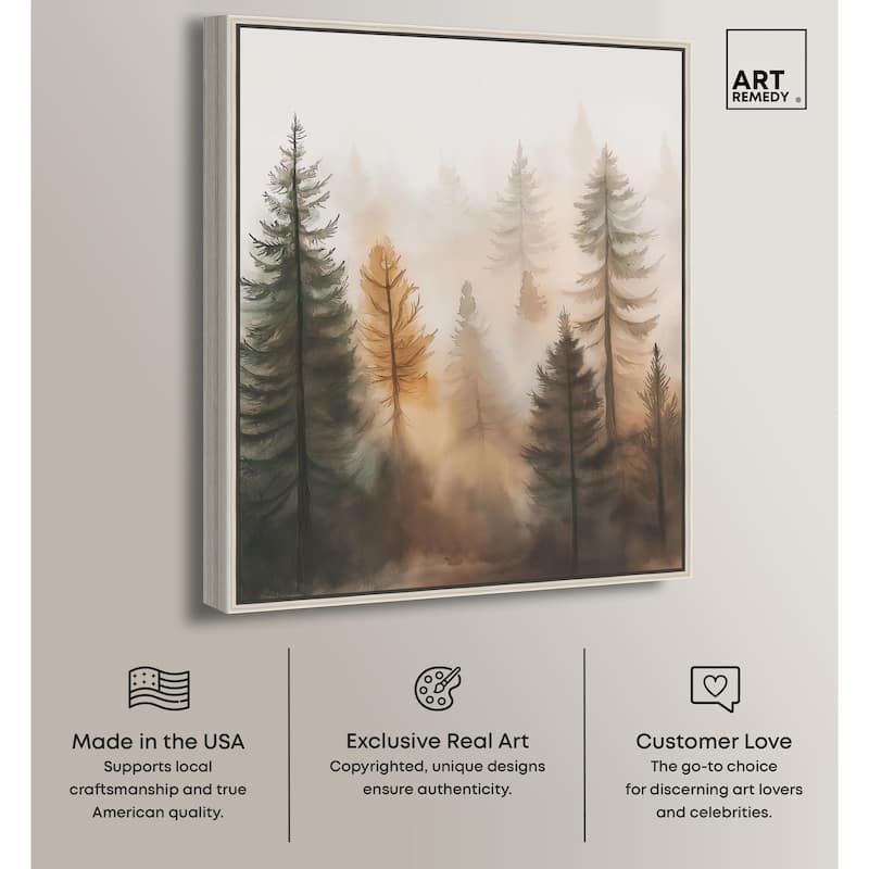 Misty Pines I Canvas by Art Remedy