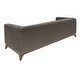 preview thumbnail 12 of 18, SAFAVIEH Couture Dixie Modern Channel Tufted Velvet Sofa - 90.9" W x 34.6" L x 28" H