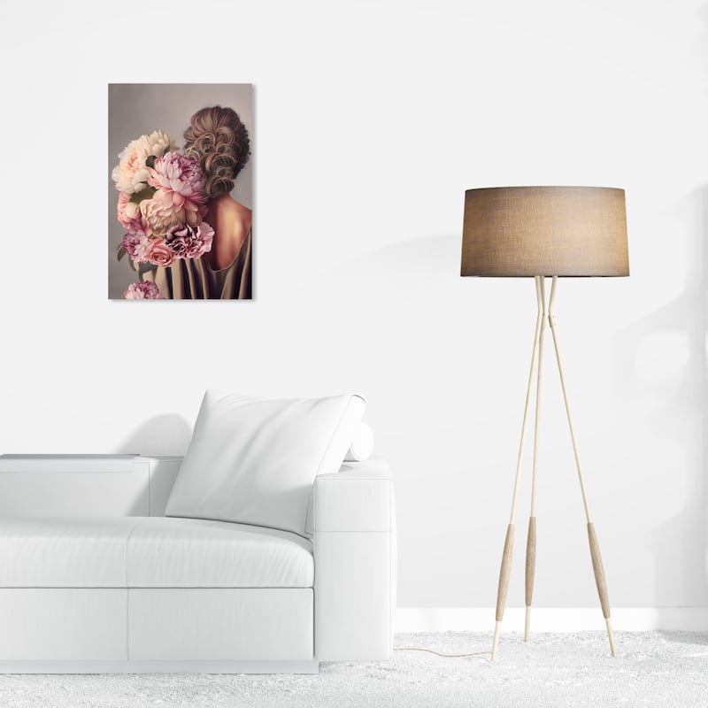 Wynwood Studio Fashion and Glam Rachel Brown and Taupe Traditional Wall Art Canvas Print - 24 x 16