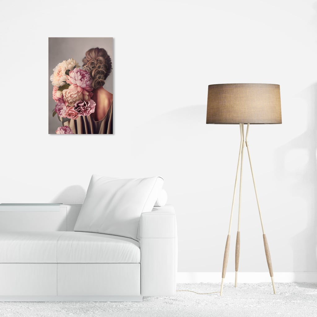 Wynwood Studio Fashion and Glam Rachel Brown and Taupe Traditional Wall Art Canvas Print