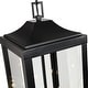 preview thumbnail 9 of 10, 2-Light Black Large Transitional Outdoor Hanging Pendant Light with Clear Glass - 20 in. H