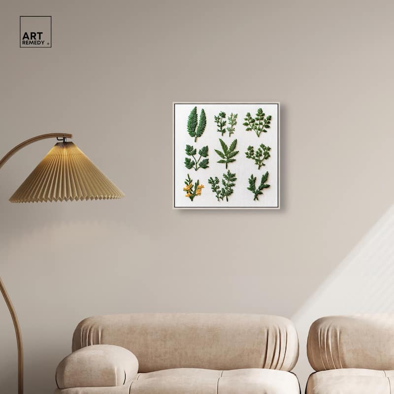 Stitched Sprout I Canvas by Art Remedy