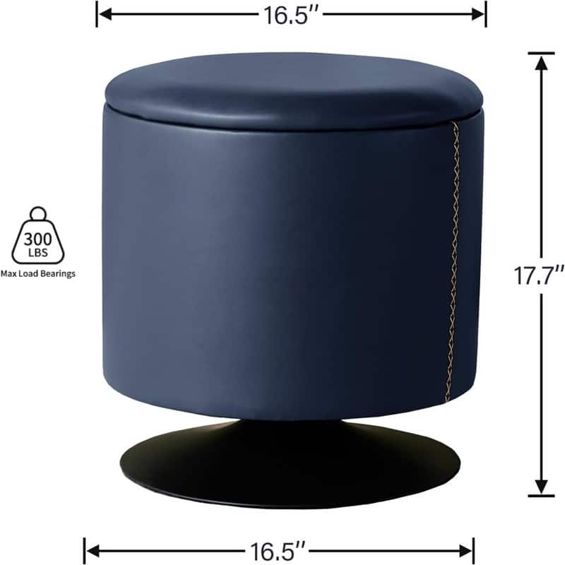 Faux Leather Ottoman Foot Rest(16.5" Wx18 H)