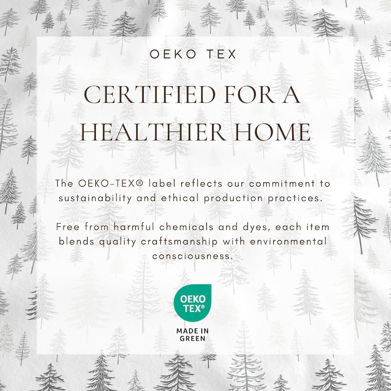 Linery & Co. Ultra-Soft Turkish Cotton Flannel Christmas Print Sheet Set