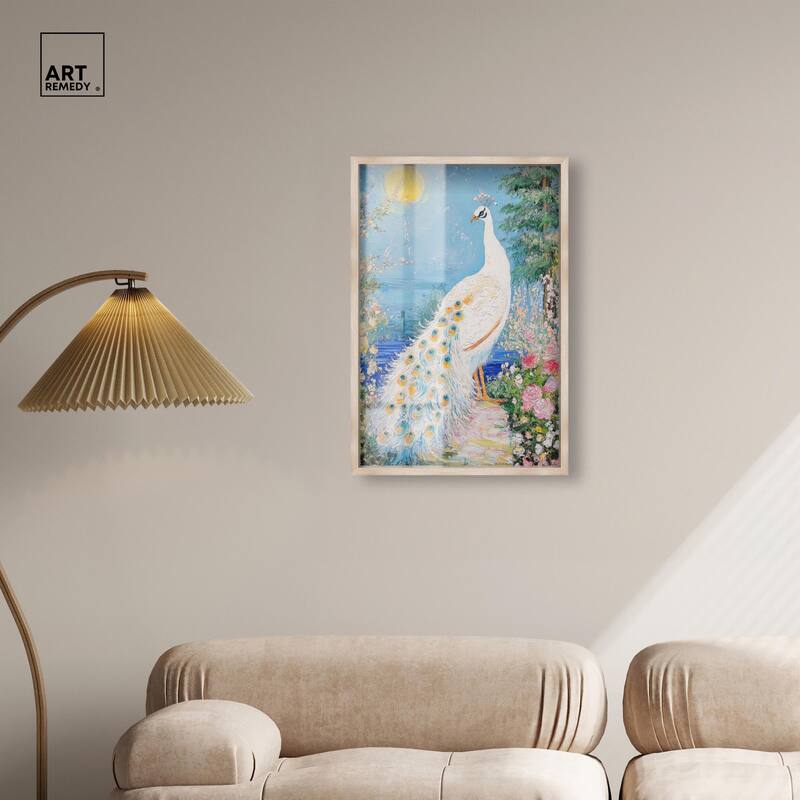 Peacock in Paradise Shadowbox by Art Remedy