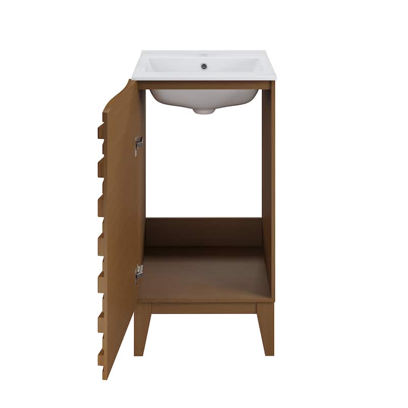 Cascade 18" Bathroom Vanity In Walnut