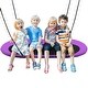 preview thumbnail 1 of 8, 60" Saucer Surf Outdoor Adjustable Swing Set-Purple - 60" x 32" (L x W) Purple