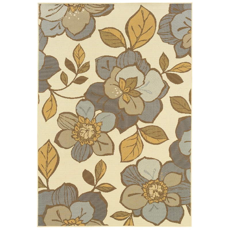 Vista Home Bar Harbour Floral Indoor-Outdoor Area Rug