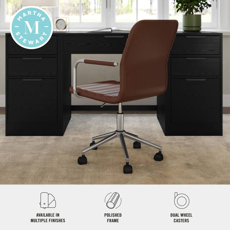 Martha Stewart Upholstered Swivel Office Chair
