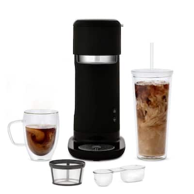 Single-Serve Iced and Hot Coffee Maker , Black