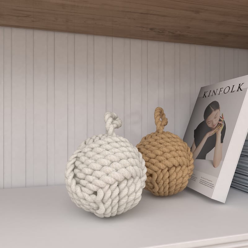 Multi Jute Rope Ball Door Stopper (Set of 2)
