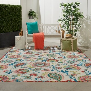 Waverly Sun N' Shade Paisley Indoor/ Outdoor Area Rug - Bed Bath ...