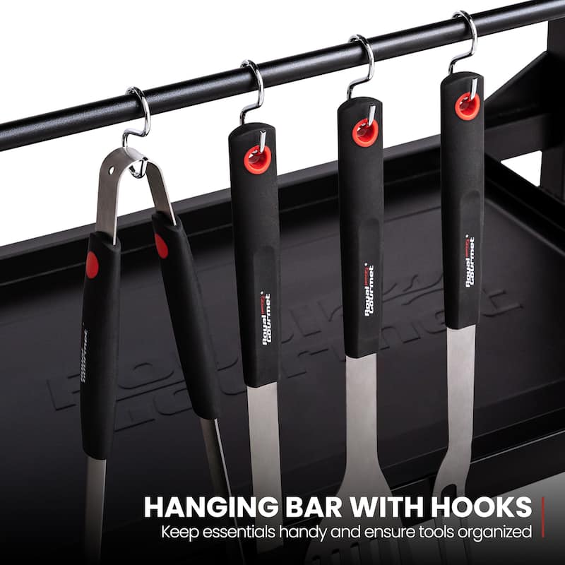 Royal Gourmet 4-Burner Gas Grill and Griddle Combo with Folding Legs