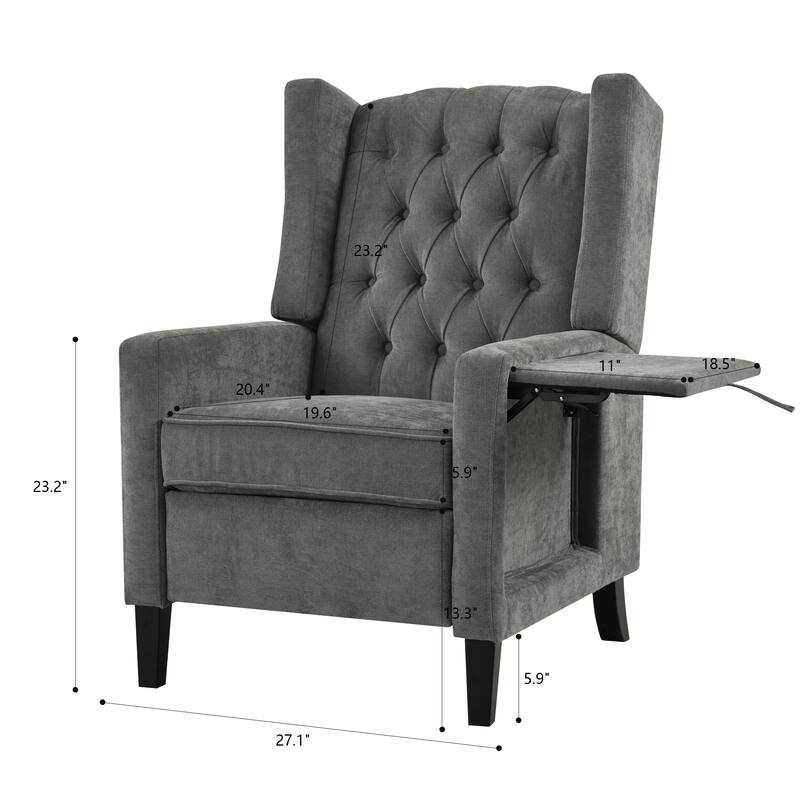 Recliner Chair with Side Table & USB Ports