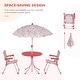 preview thumbnail 4 of 31, Outsunny Kids Folding Picnic Table and Chair Set with Removable & Adjustable Umbrella
