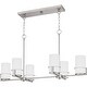 preview thumbnail 1 of 5, Seymour Six Light Linear Chandelier Brushed Nickel