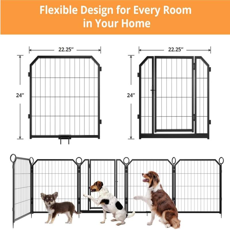 8-panel dog fence, 24-inch indoor dog fence