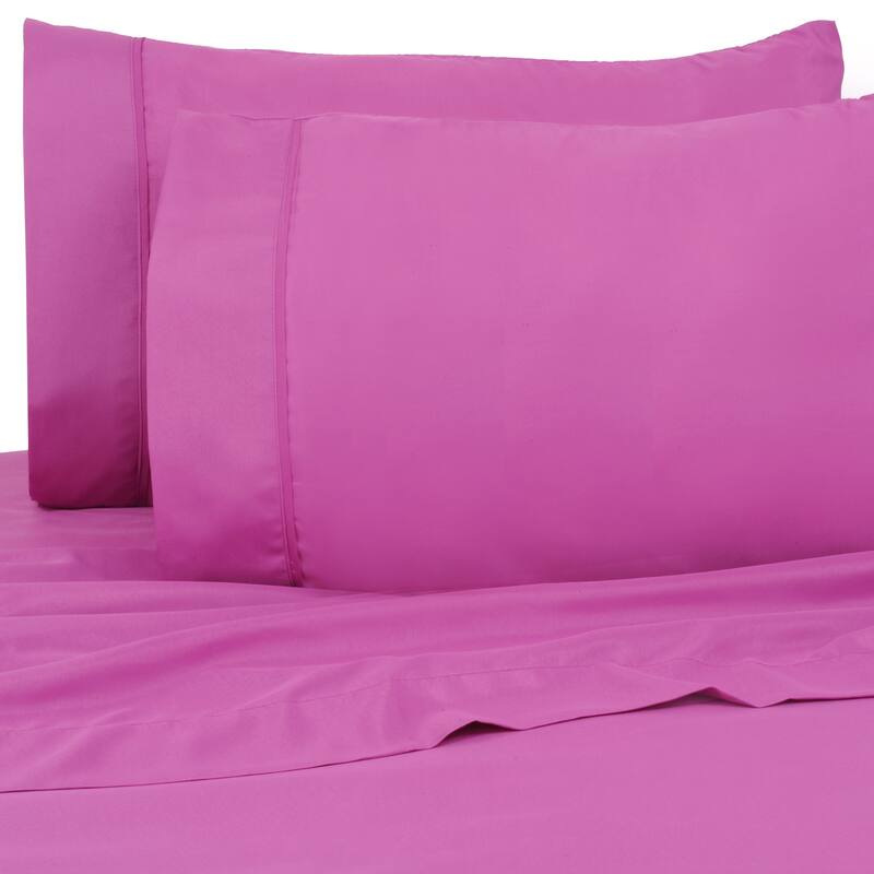 Premier Colorful Bright 4 pc Microfiber Sheet Sets - Queen - Hot Purple