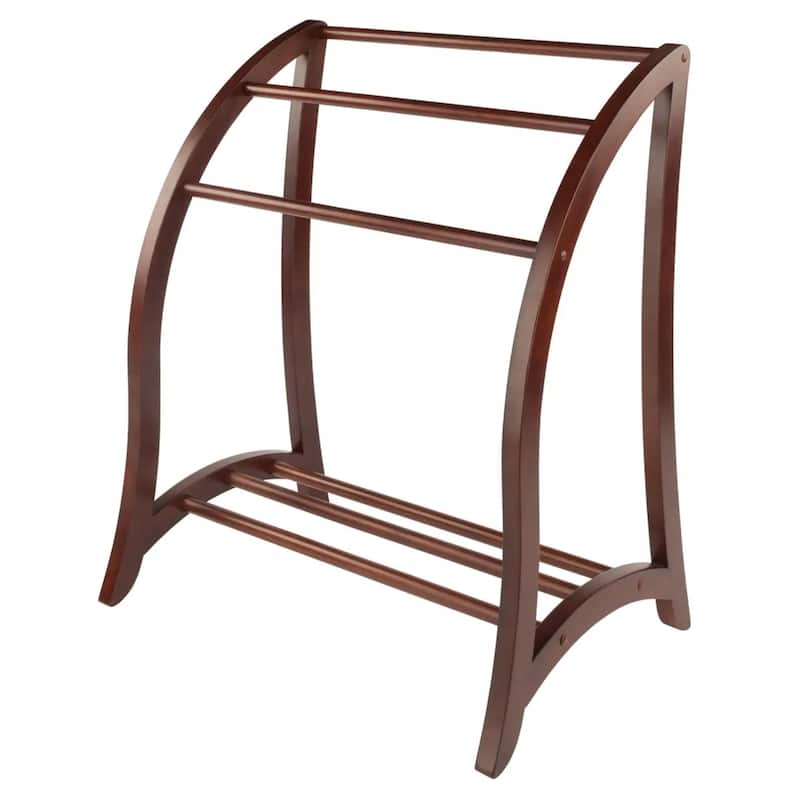 Wooden Blanket Rack - 36" - Brown