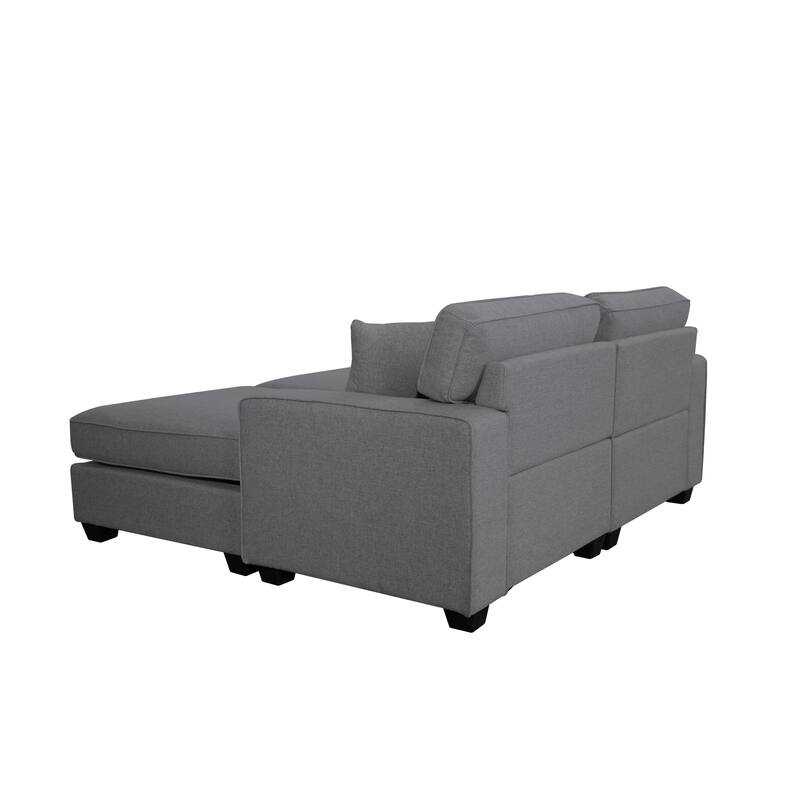73.2'' Reversible Modular Sectional Sofa Couche For Apartment Bed