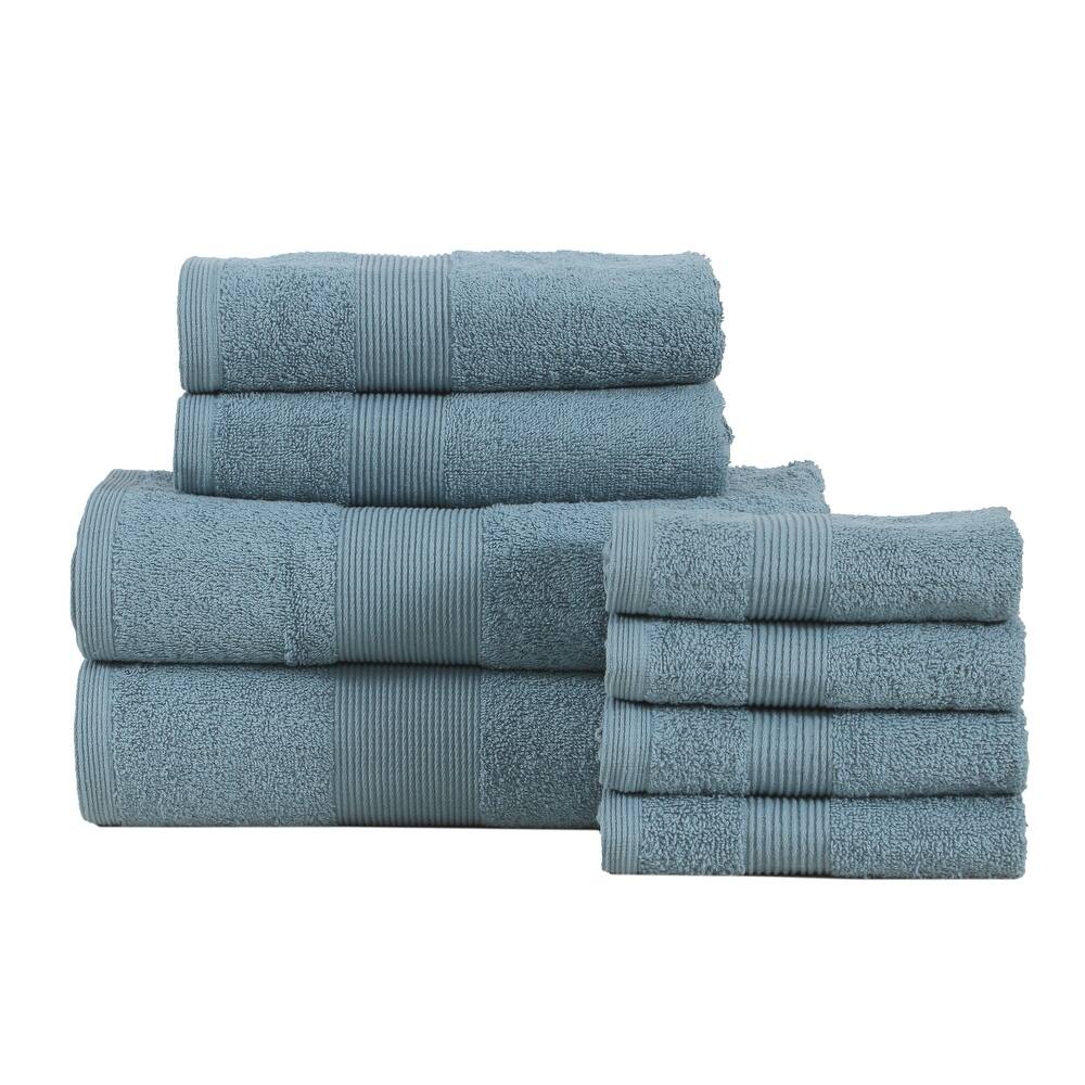 Fabstyles 8 Piece Plush Cotton Towel Set