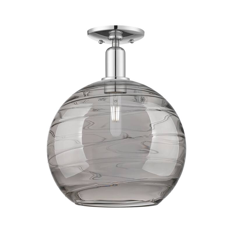 Innovations Lighting Endless Possibilities Arcadia - Athens Deco Swirl - 1 Light 12" Semi-Flush Mount - Polished Chrome