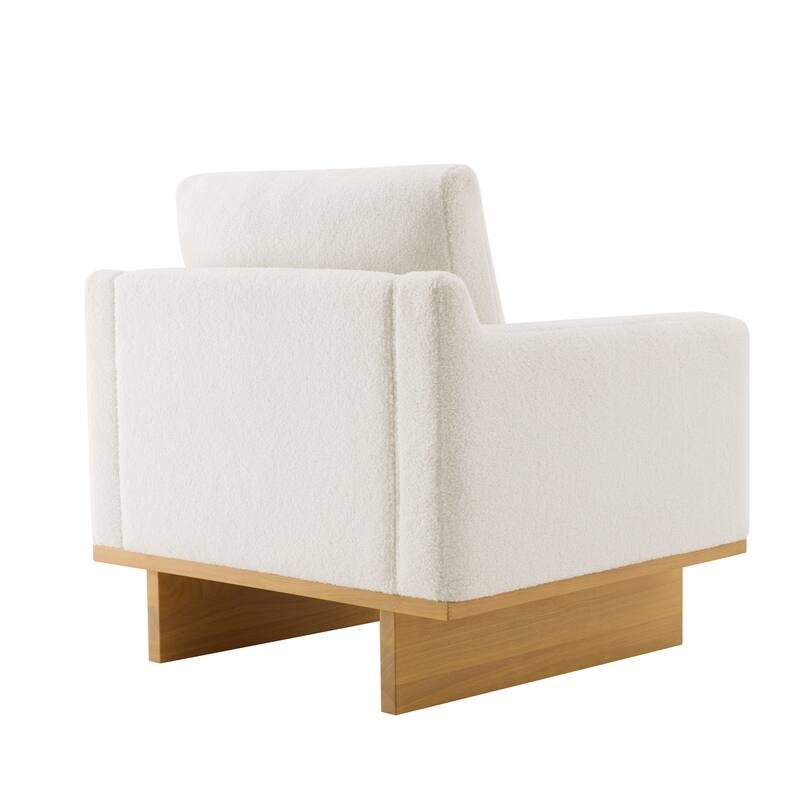 Christopher Knight Home - Modern Wooden Upholstered Accent Chair with Ergonomic Comfort