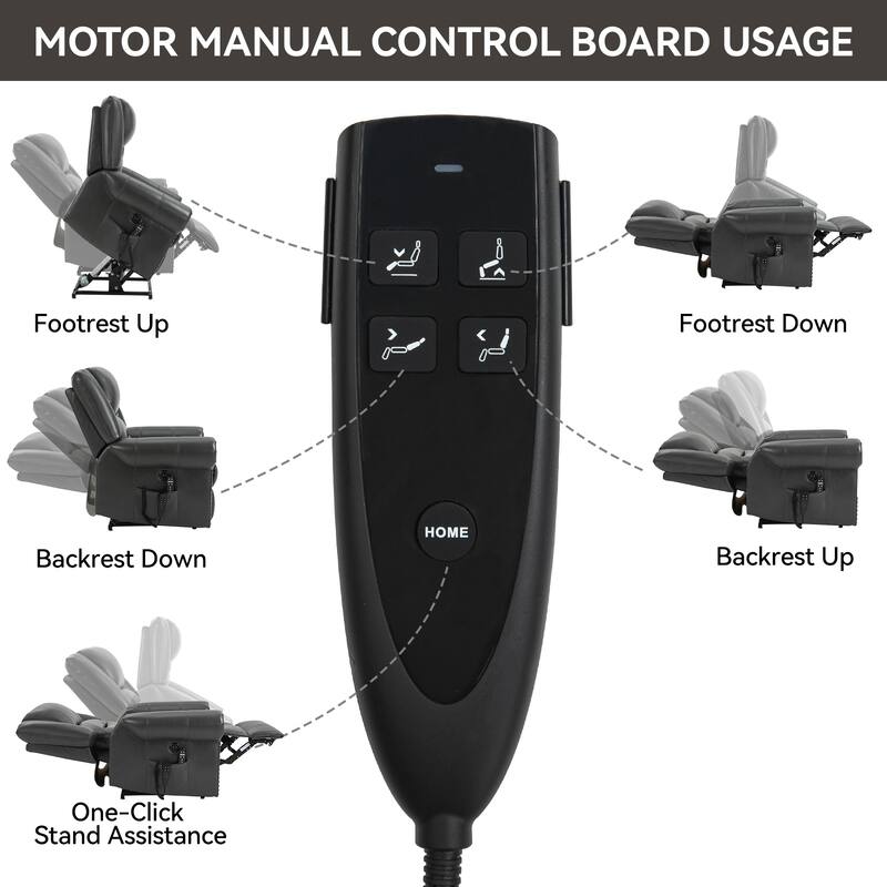 Power Lift Recliner Chair Heat Massage Dual Motor Infinite Position Up to 350 LBS, Heavy Duty Motion Mechanism with USB Ports