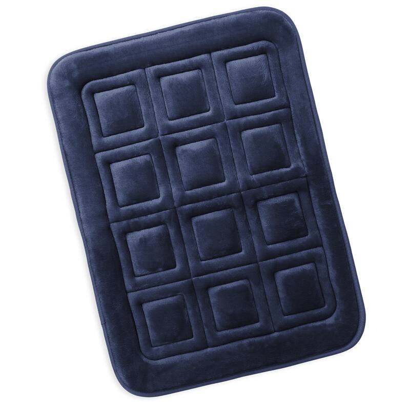 Clara Clark Ultra Soft Non Slip and Absorbent Bath Rug - Waffled Velvet Memory Foam Bath Mat