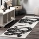preview thumbnail 21 of 29, Nuloom Leopold Serpent Area Rug 2' x 6' - Black & Off-White - Runner