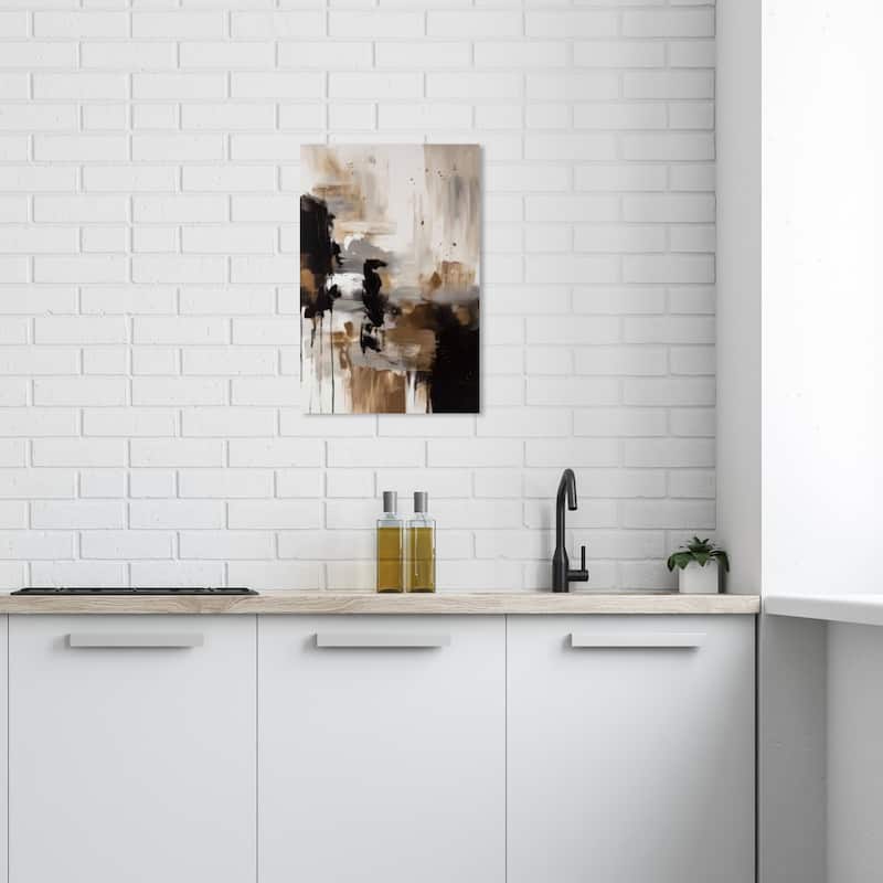 Wynwood Studio Abstract The Knight Jumps Over Black and Modern & Contemporary Wall Art Canvas Print - 24 x 16