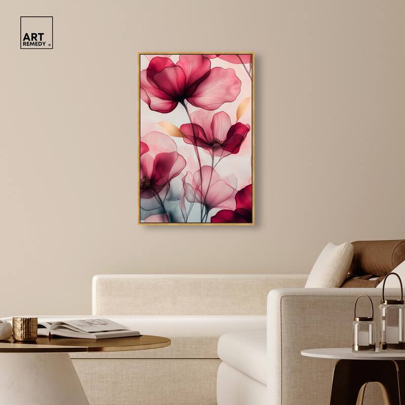 Chiffon Cherry Charm Canvas by Art Remedy