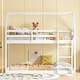 preview thumbnail 3 of 9, Twin over Twin Size Rubber Wood Floor Bunk Bed with ladder and Guardrails