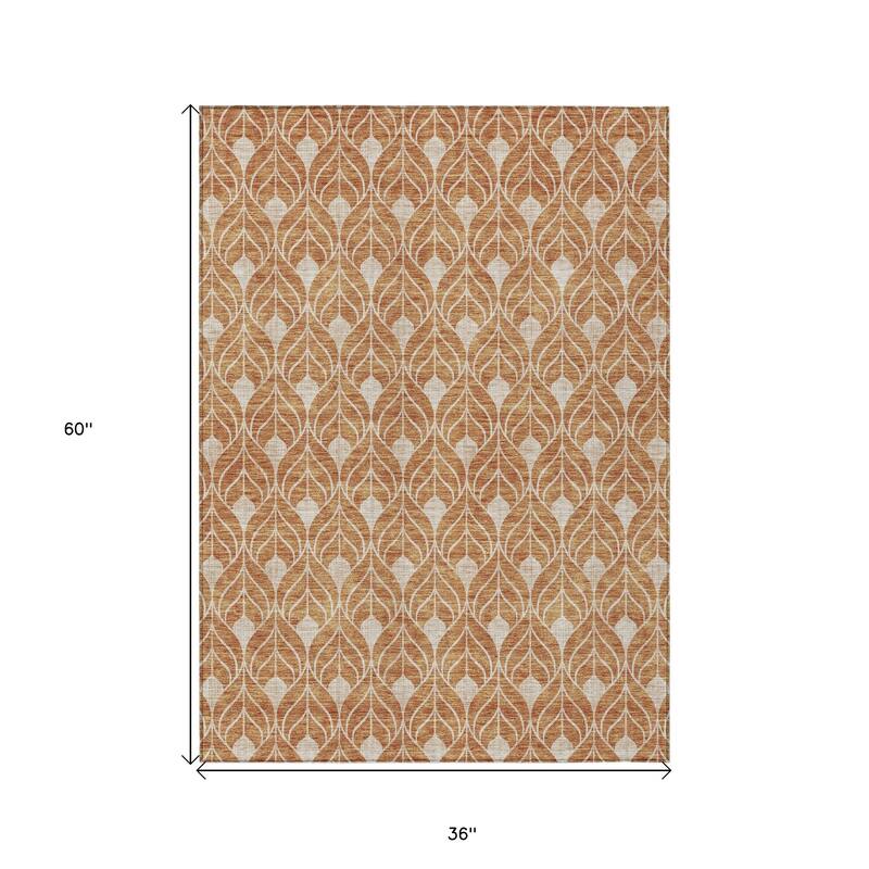 HomeRoots Geometric Transitional Rectangle Outdoor Rug