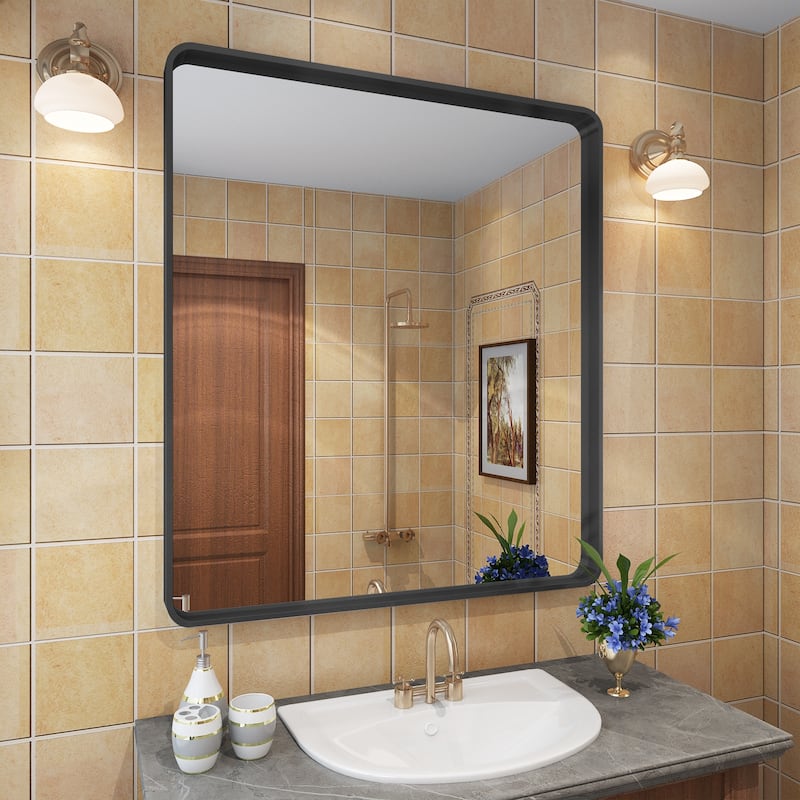 Aluminum alloy Framed Tempered Glass Wall Bathroom Vanity Mirror