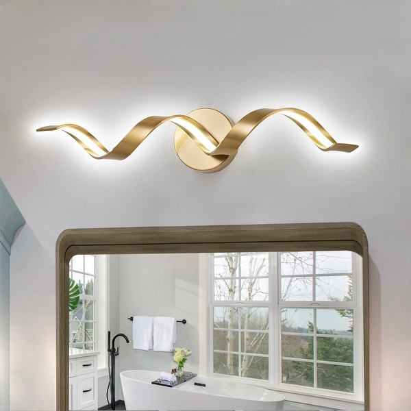 Modern Spiral Design LED Bathroom Vanity Light Dimmable Wall Light On Sale Bed Bath Beyond 36509221