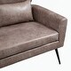 preview thumbnail 45 of 48, Loveseat With 2 Throw Pillows,Black Metal Legs