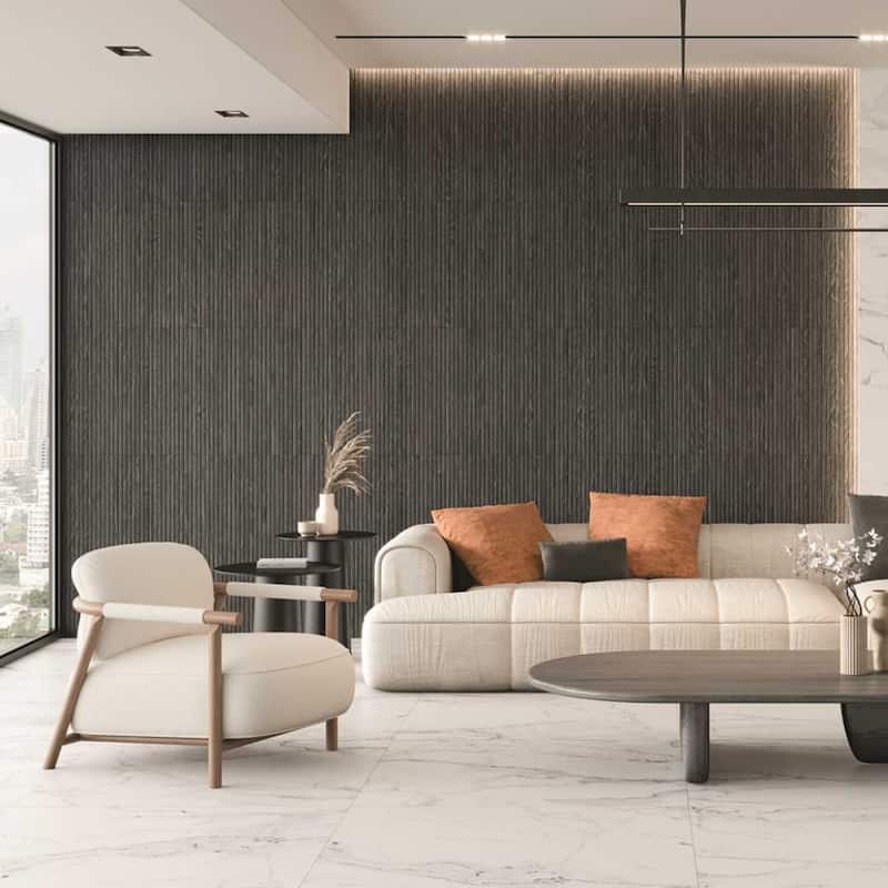 Marqueterie 24x48 Porcelain Textured Ribbed Tile - Floor, Wall - Large Format